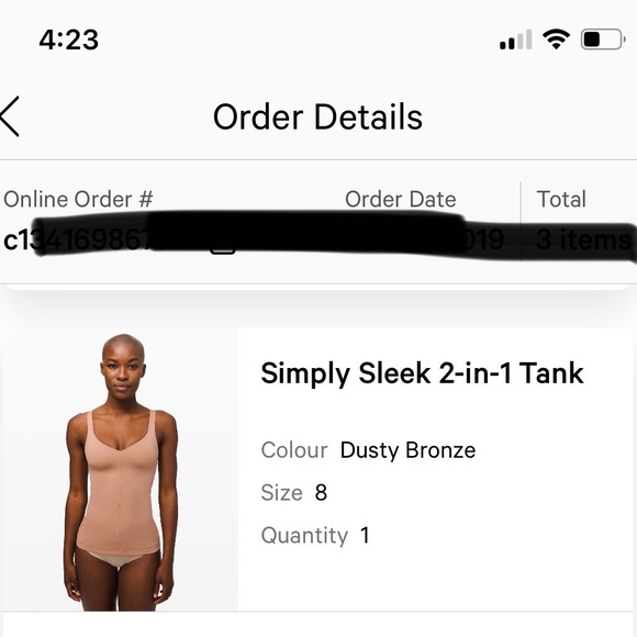 Lululemon Simply Sleek 2-in-1 Tank, Dusty Bronze - Picture 7 of 12